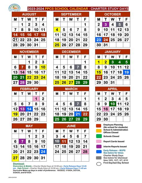 charter school calendar 2023-24
